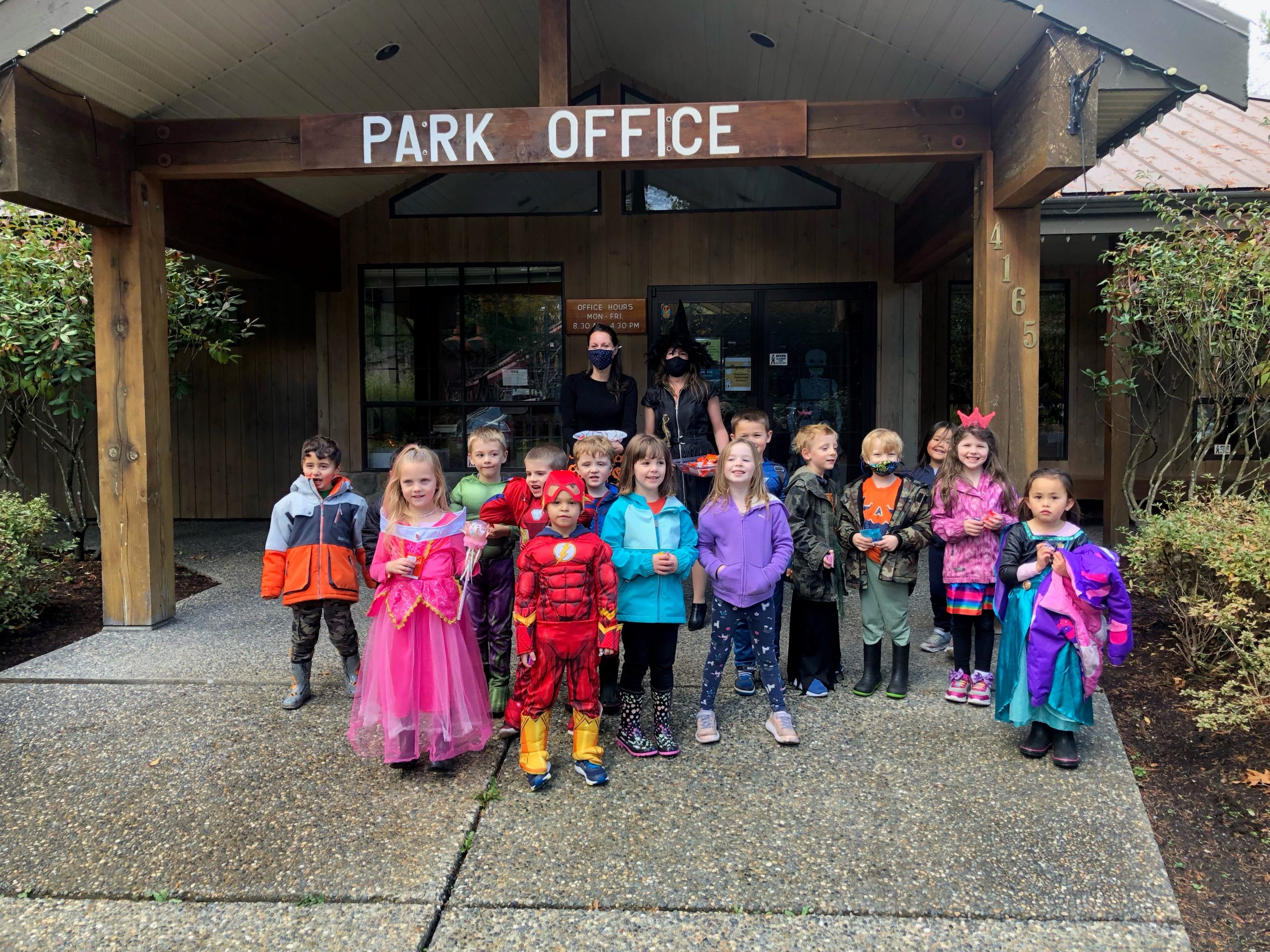 Children Dressed Up at Cultus Lake Elementary Community School Celebrate Halloween